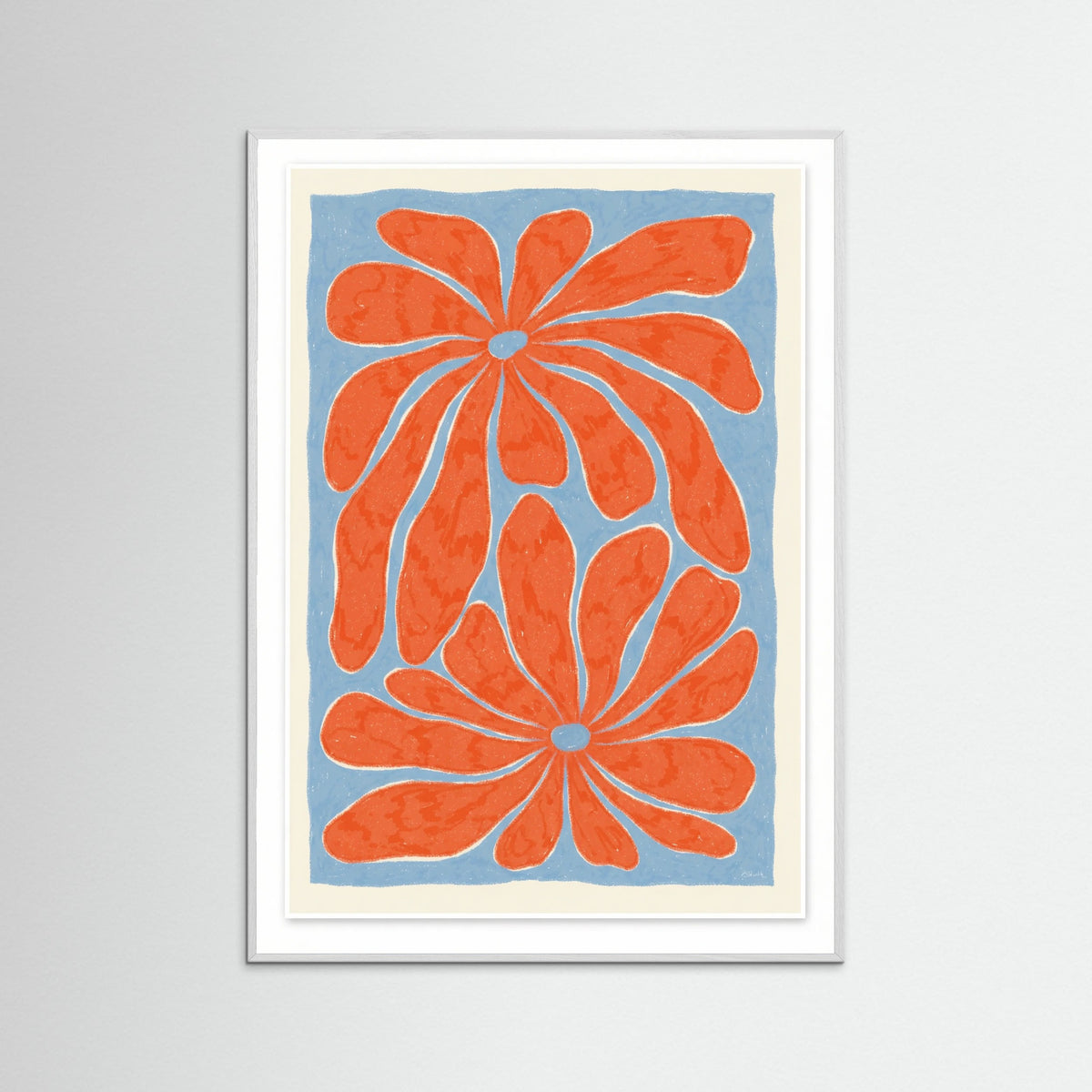 White Wood Vibrant Petal Burst