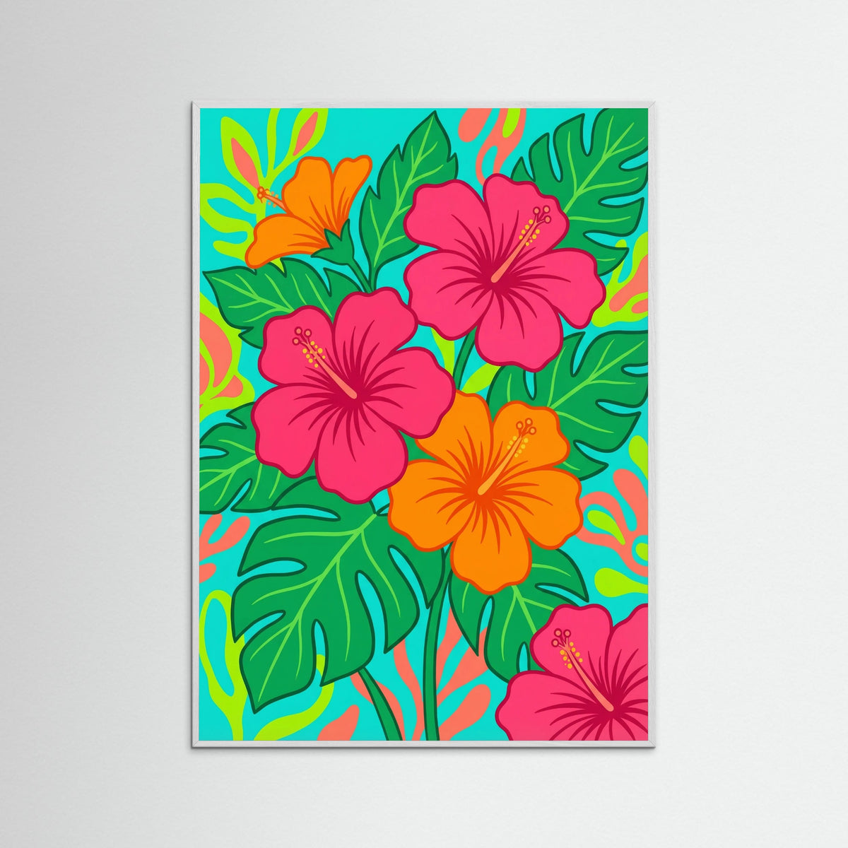 White Wood Vibrant Sunflower Vase