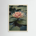 White Wood Vintage Lotus Study