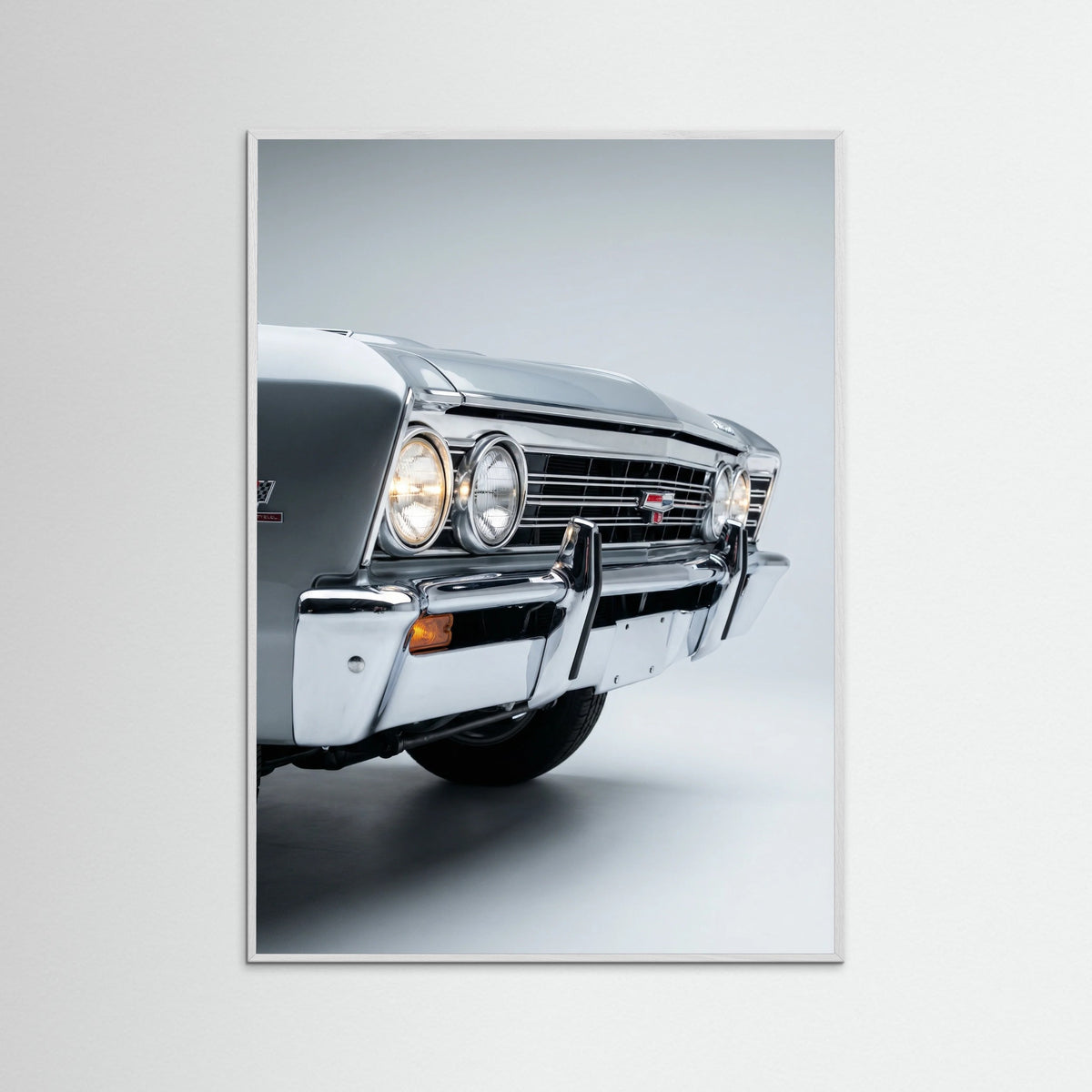 White Wood Vintage Porsche Rear