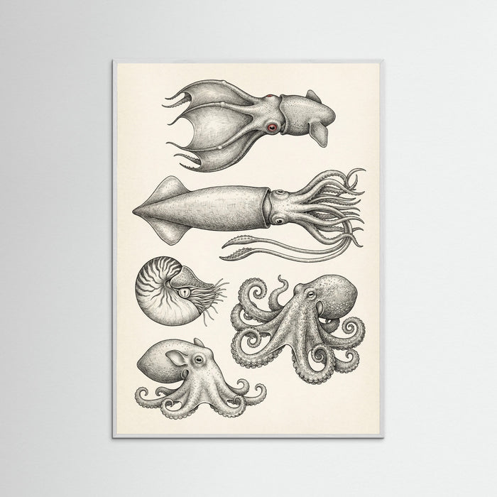 White Wood Vintage Shark Study