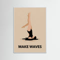 White Wood Vintage Swimmer