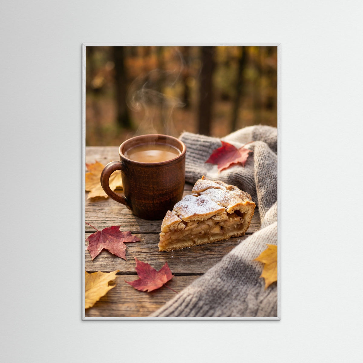 White Wood Warm Autumn Coffee