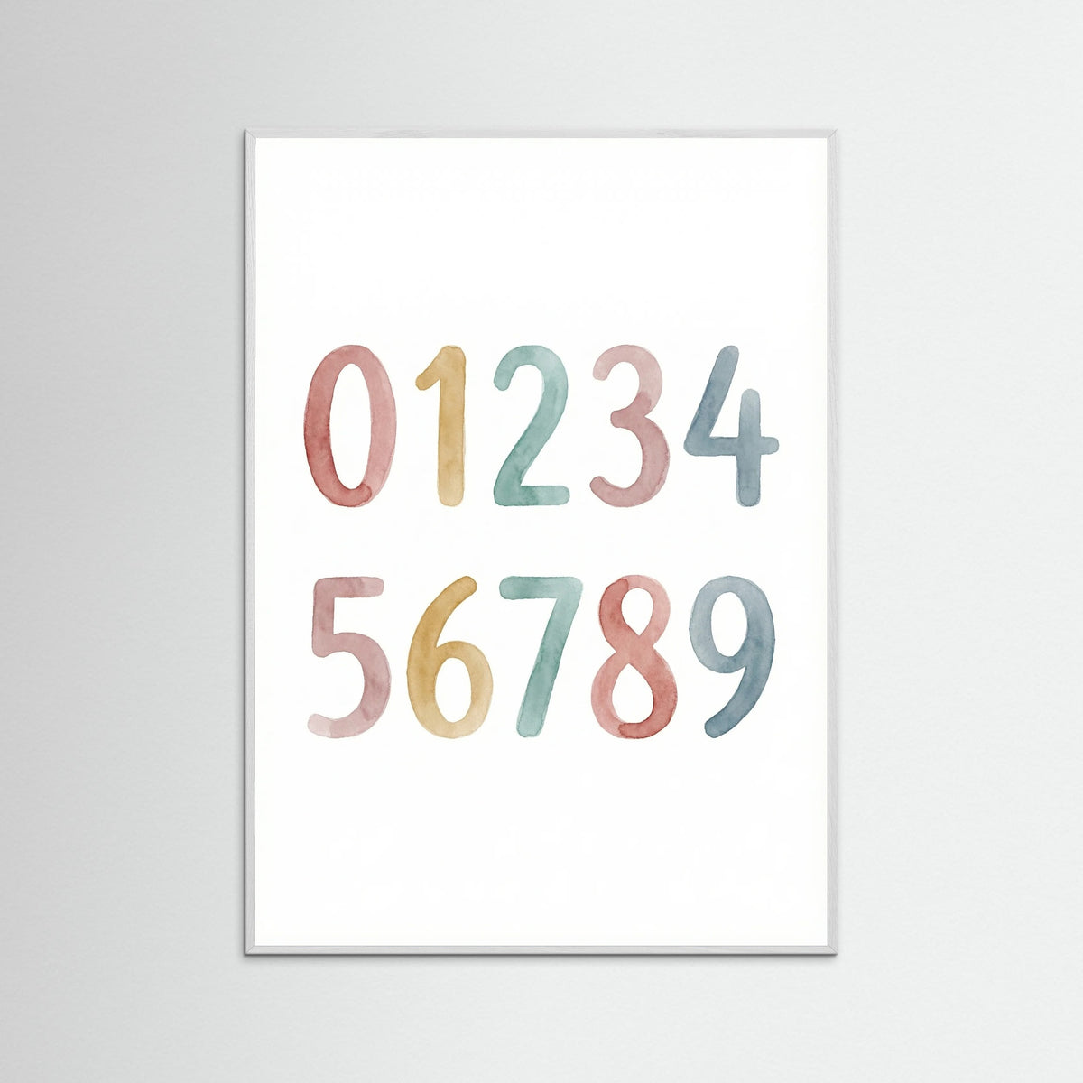 White Wood Watercolor Alphabet