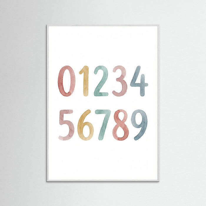 White Wood Watercolor Alphabet