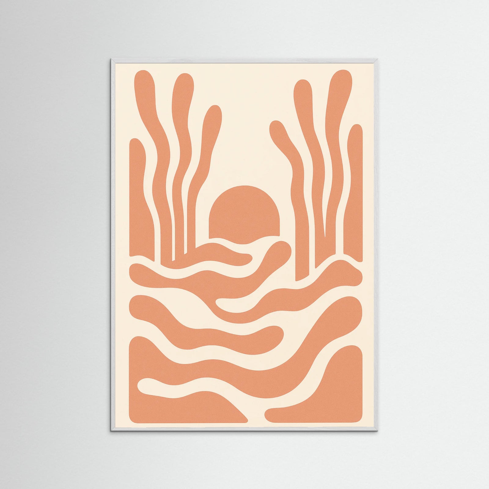 White Wood Wave Embrace