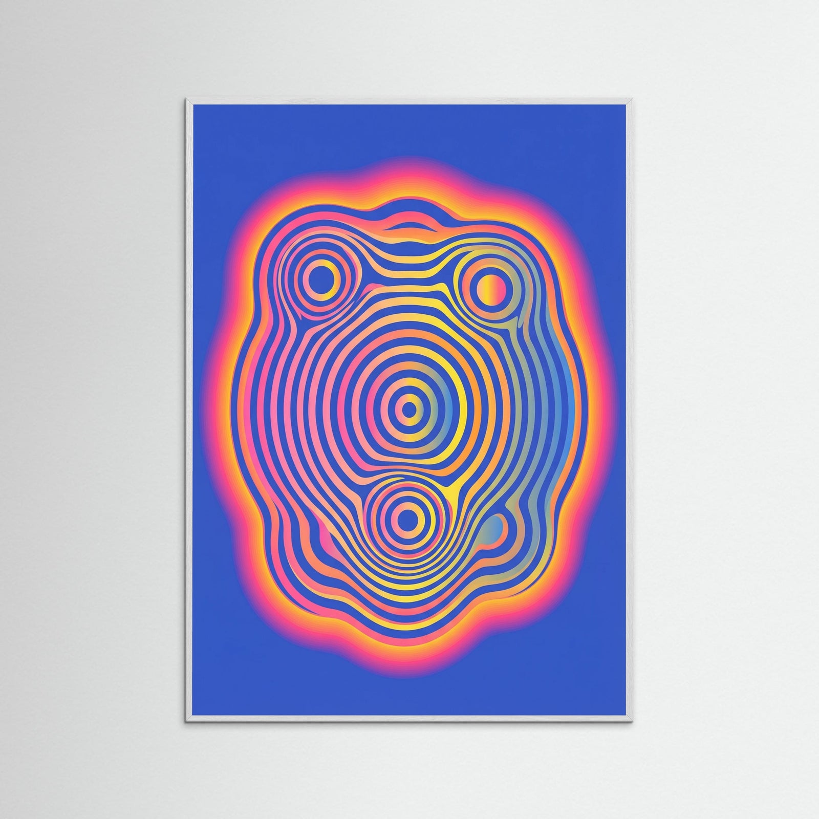 White Wood Wavy Checkers Bloom