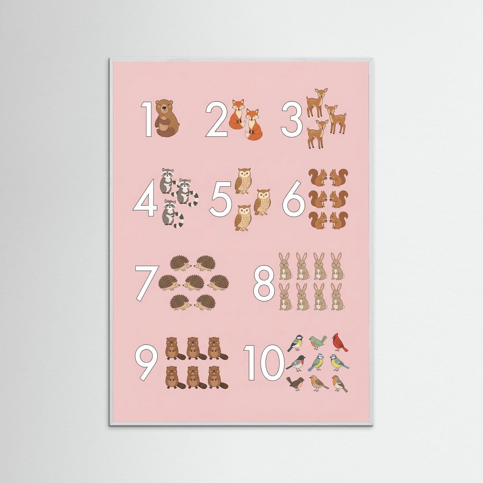 White Wood Whimsical Alphabet Menagerie