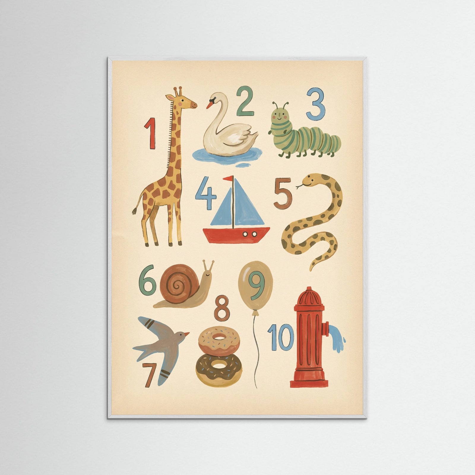 White Wood Whimsical Alphabet