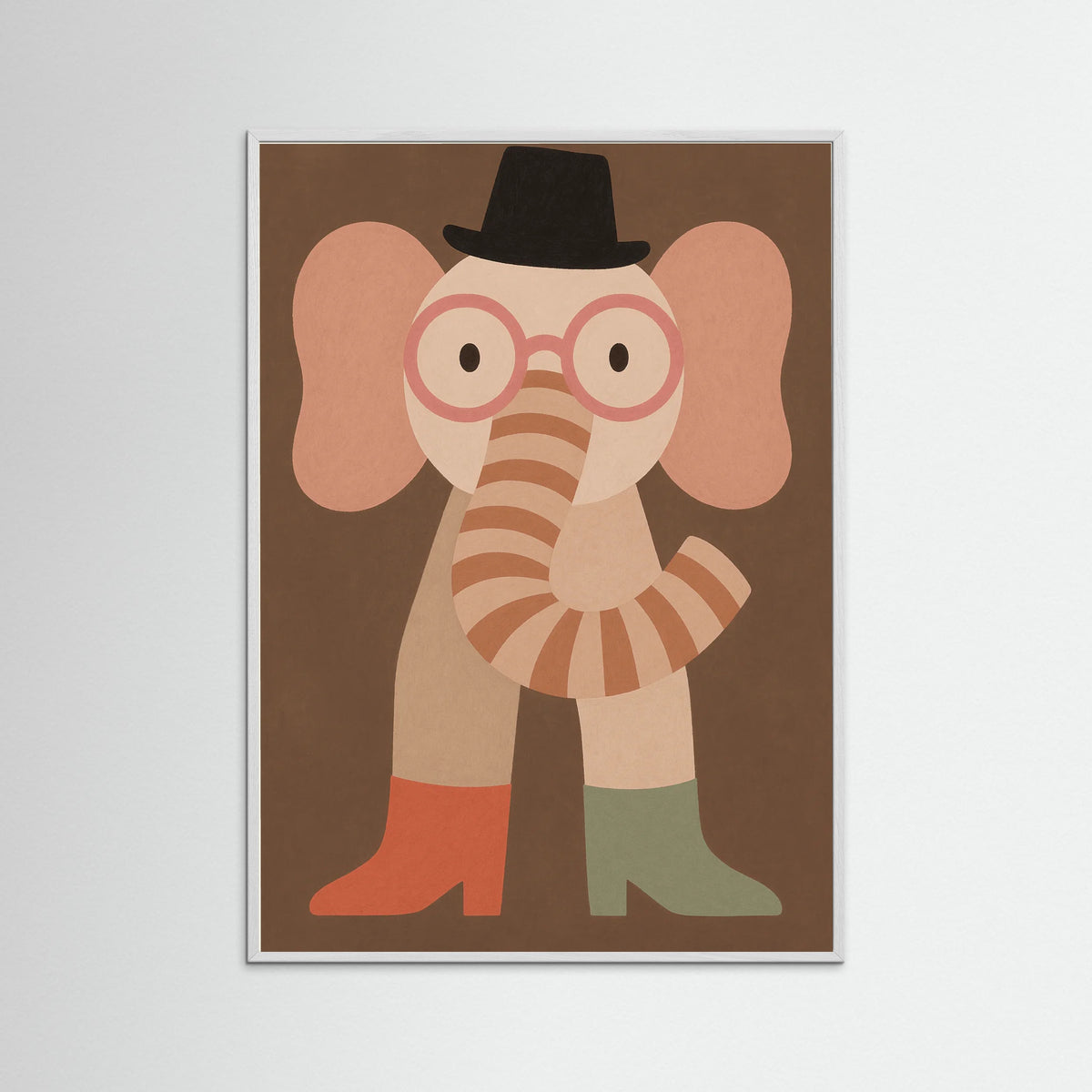 White Wood Whimsical Elephant Style