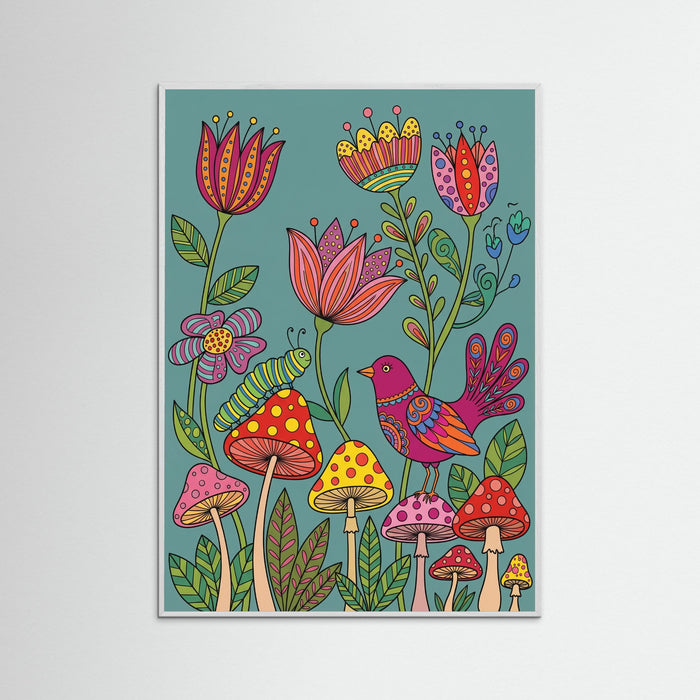 White Wood Whimsical Floral Wisdom