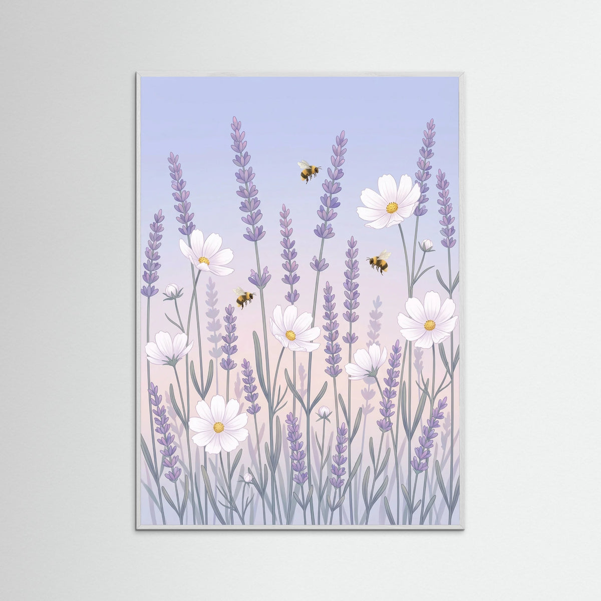 White Wood Whimsical Poppy Garden