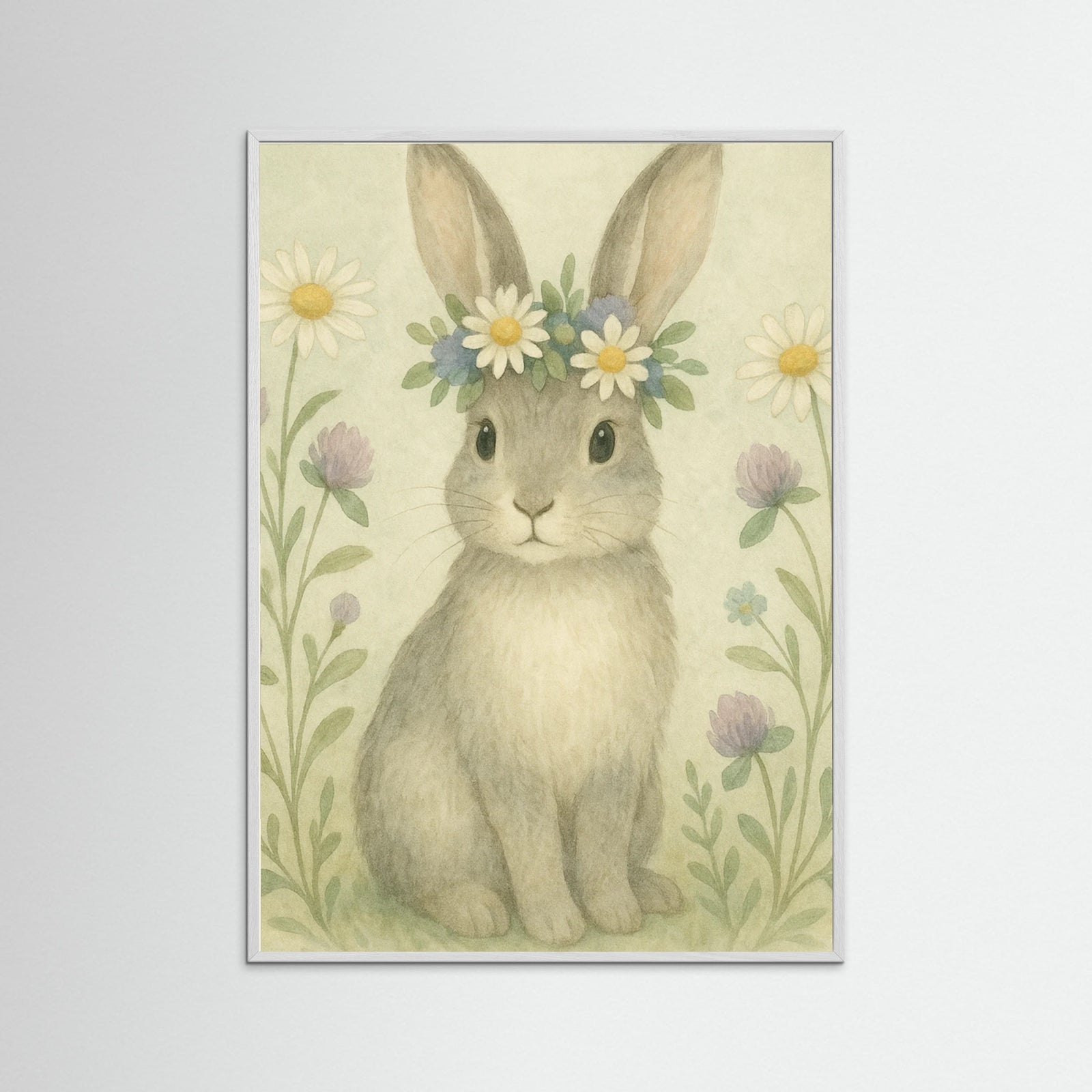 White Wood Whimsical Rabbit