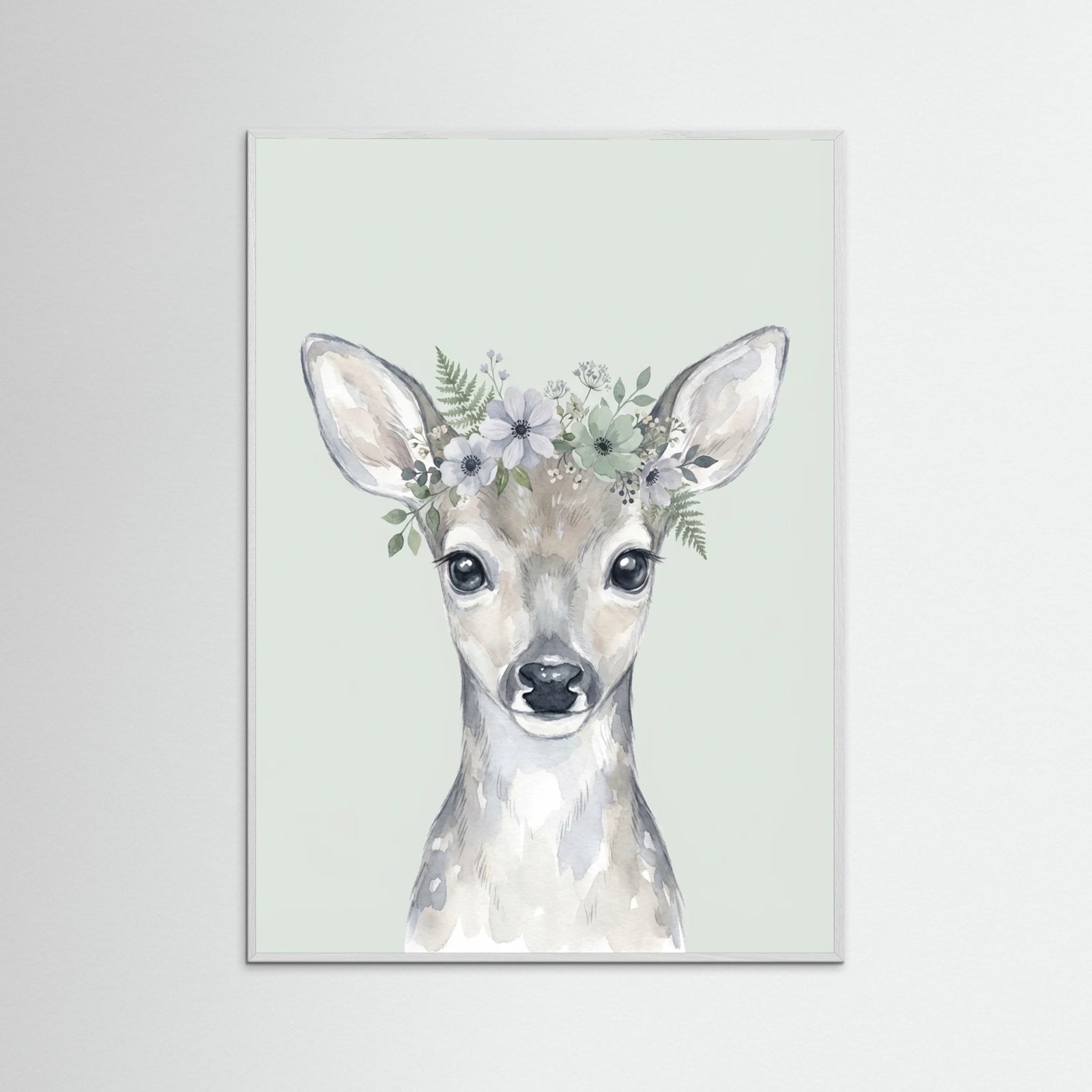 White Wood Whimsical Woodland Raccoon