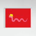 White Wood Wiggly Western Worm Poster