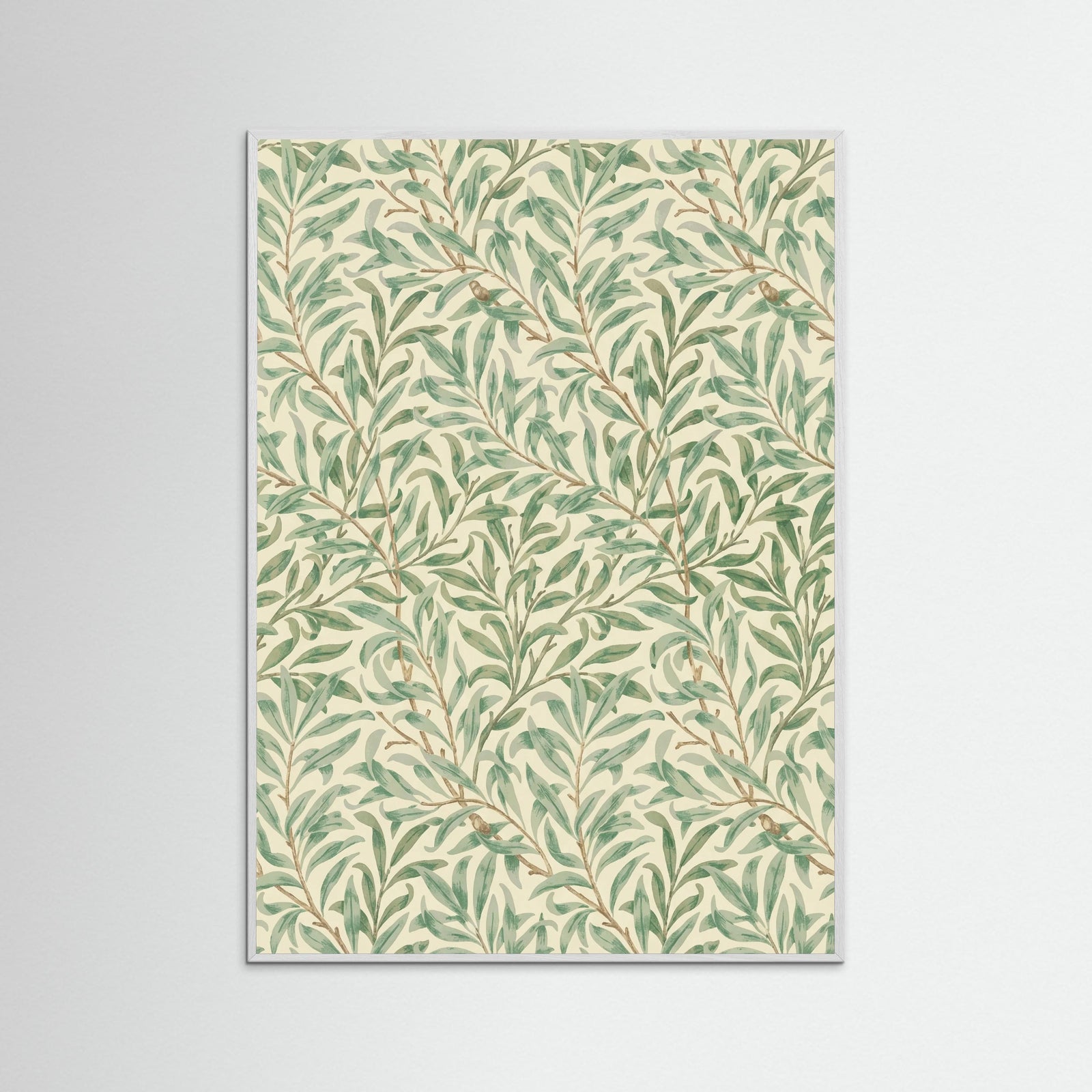 White Wood Willow Boughs Motif