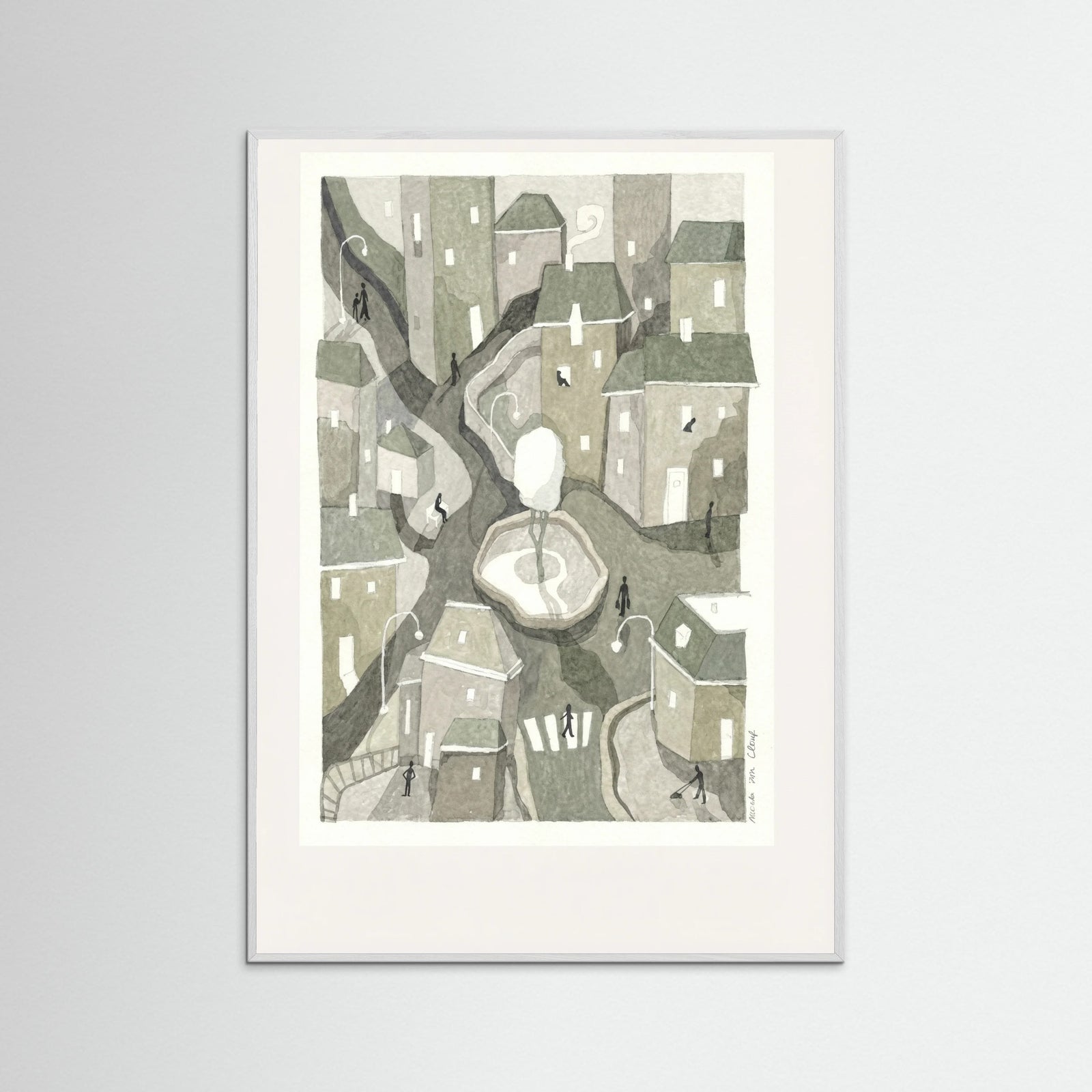White Wood Winding Cityscape