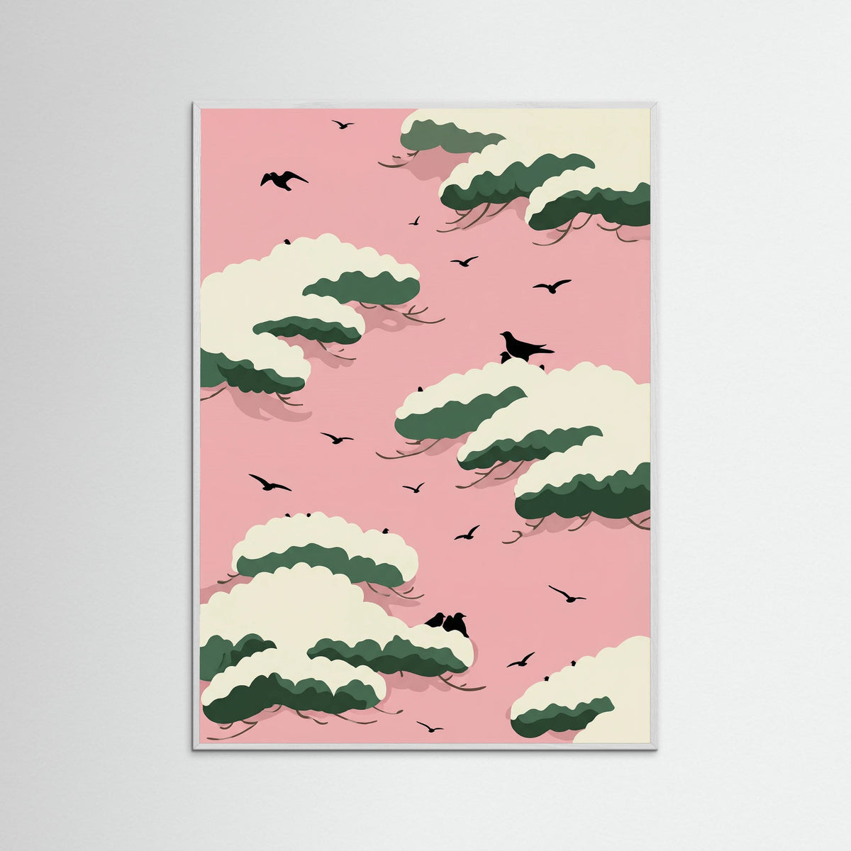 White Wood Winter Cloud Serenity