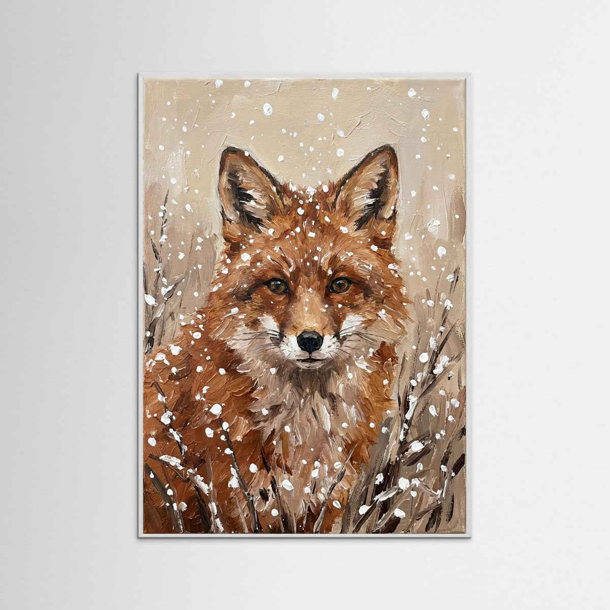 White Wood Winter Fawn