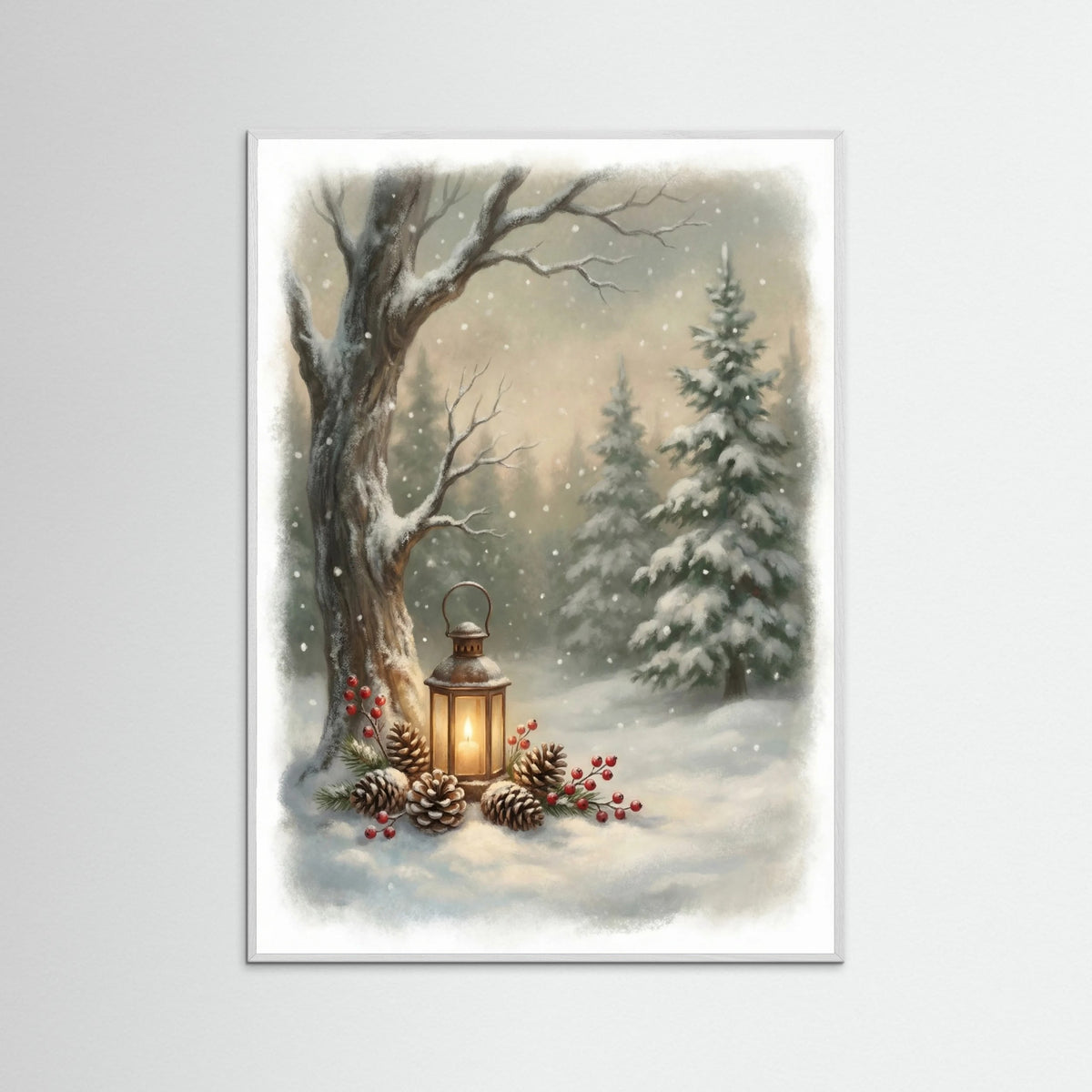 White Wood Winter Gnome