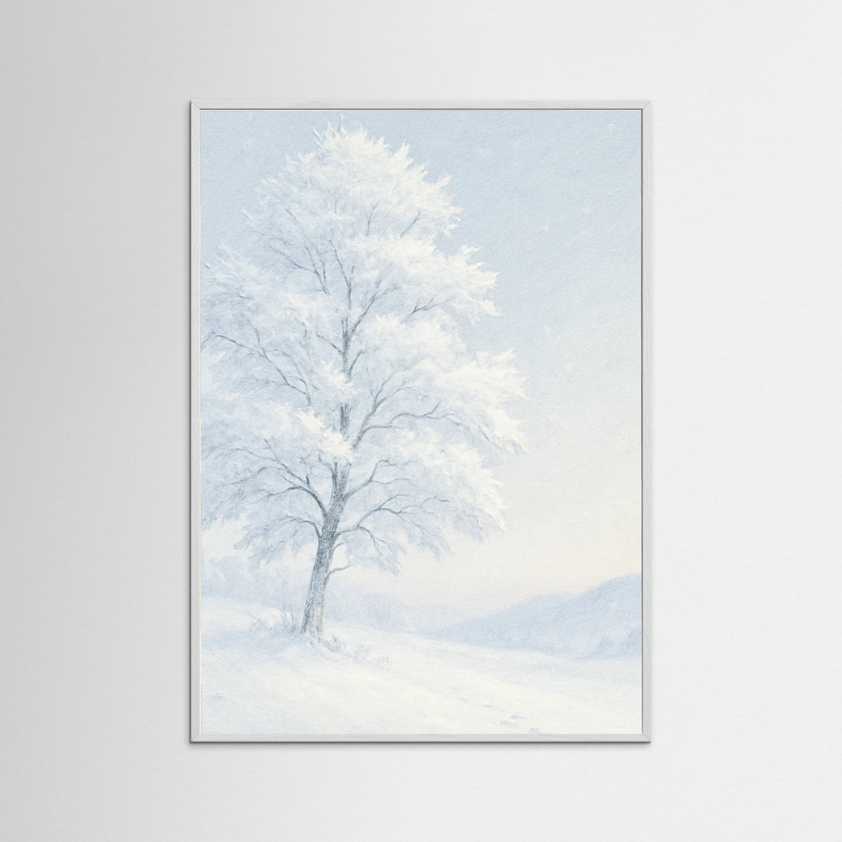 White Wood Winter Serenity