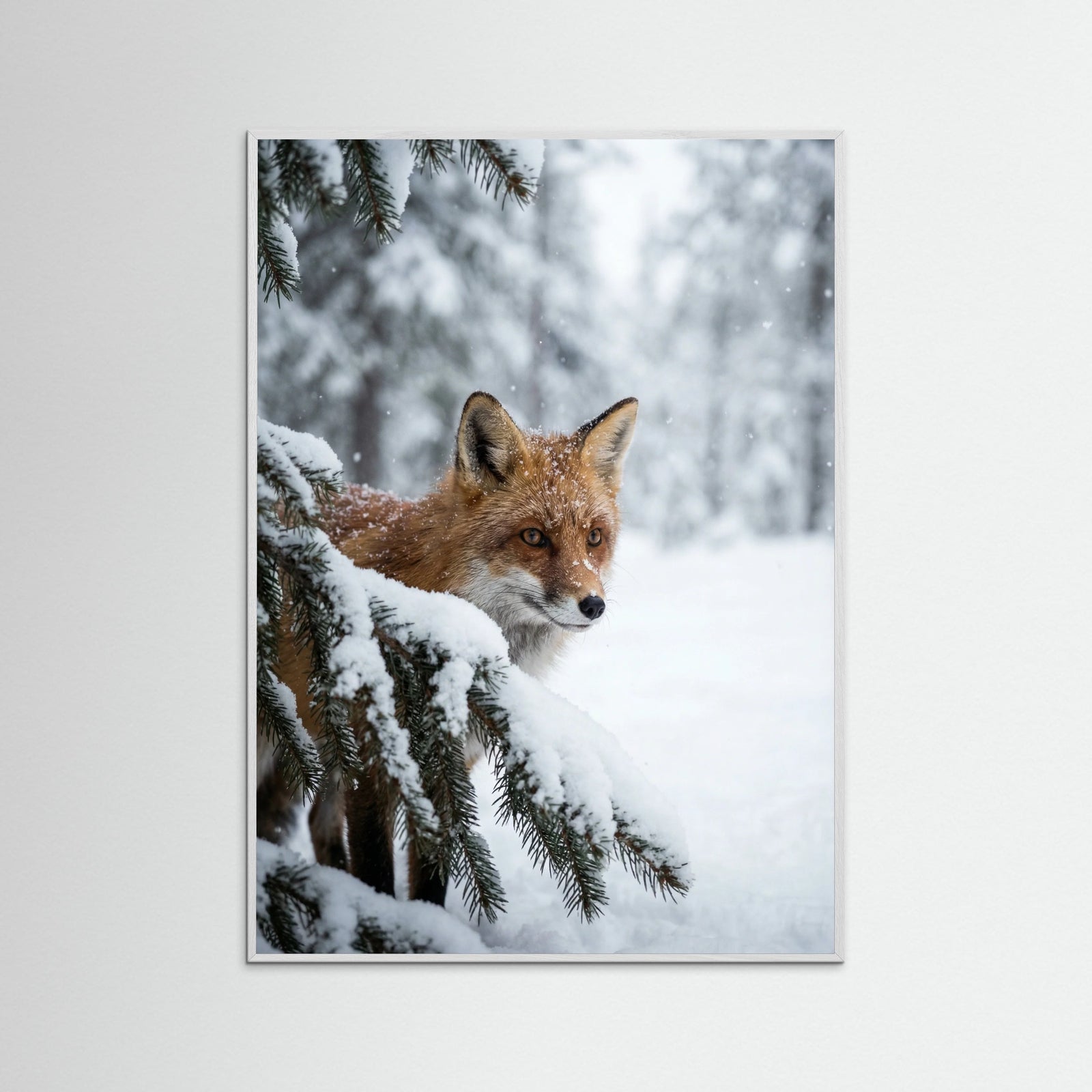 White Wood Winter Stag