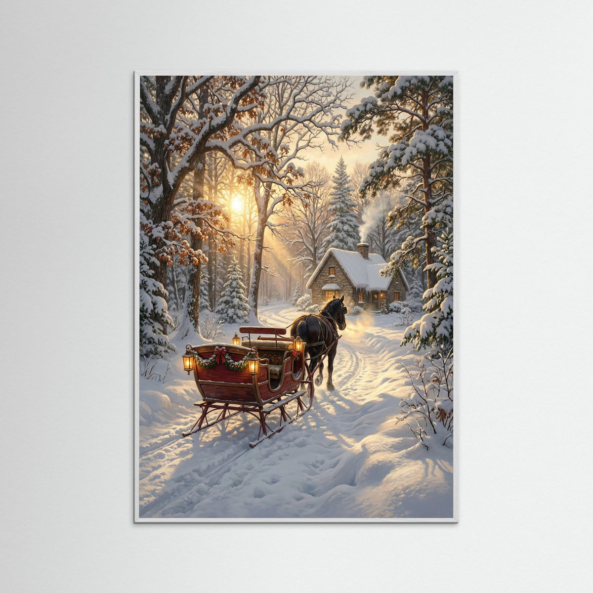 White Wood Winter Steam Train