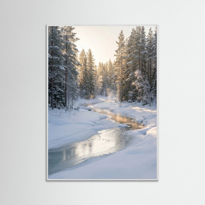 White Wood Winter Sunscape