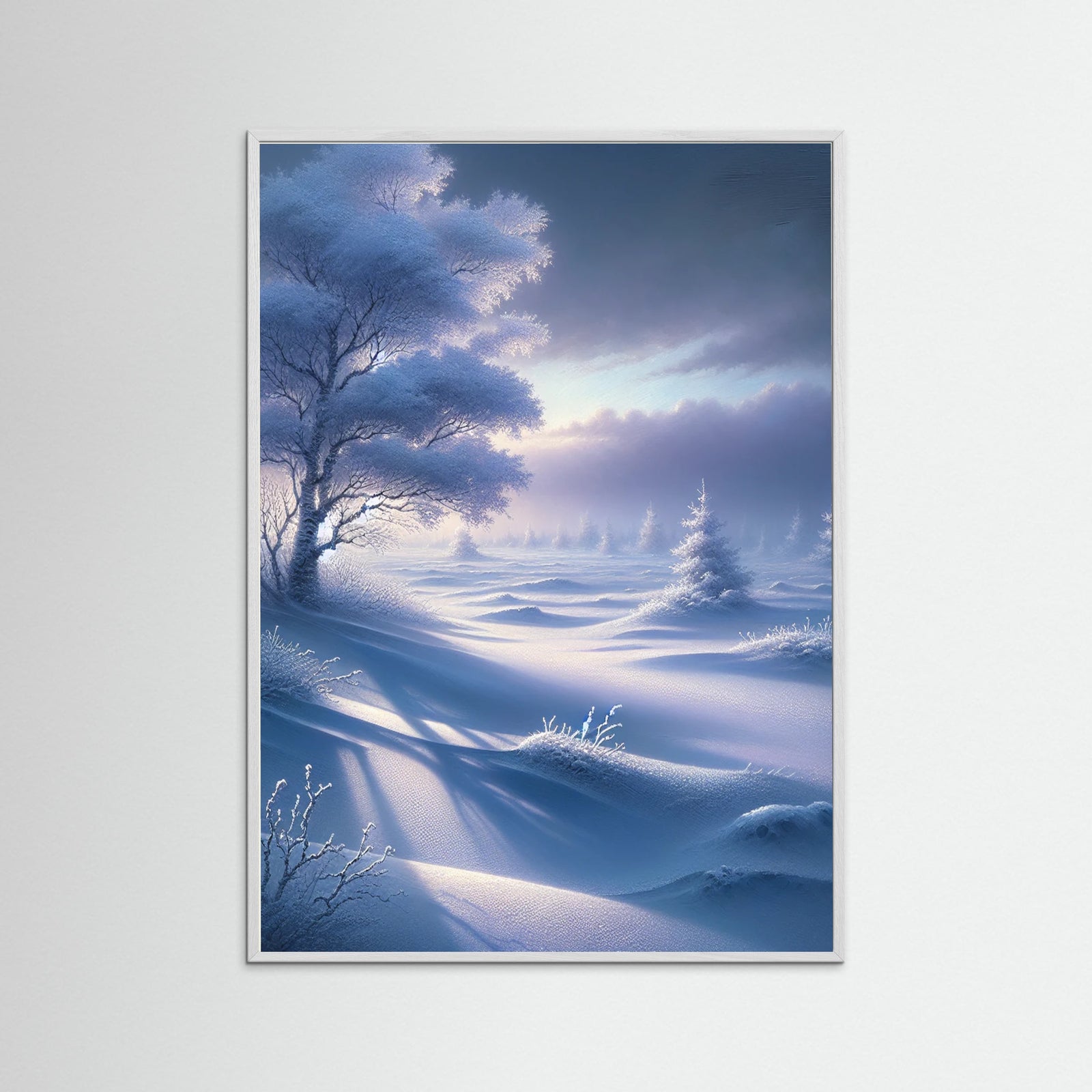 White Wood Winter Twilight