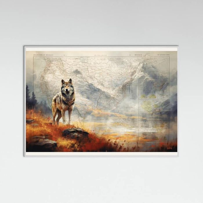 White Wood Wolf Valley Poster