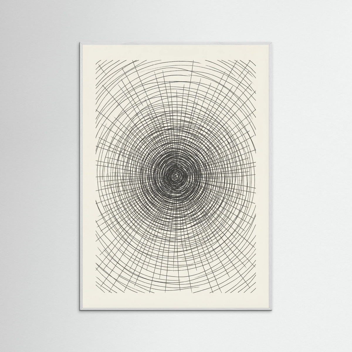 White Wood Woven Grid Study