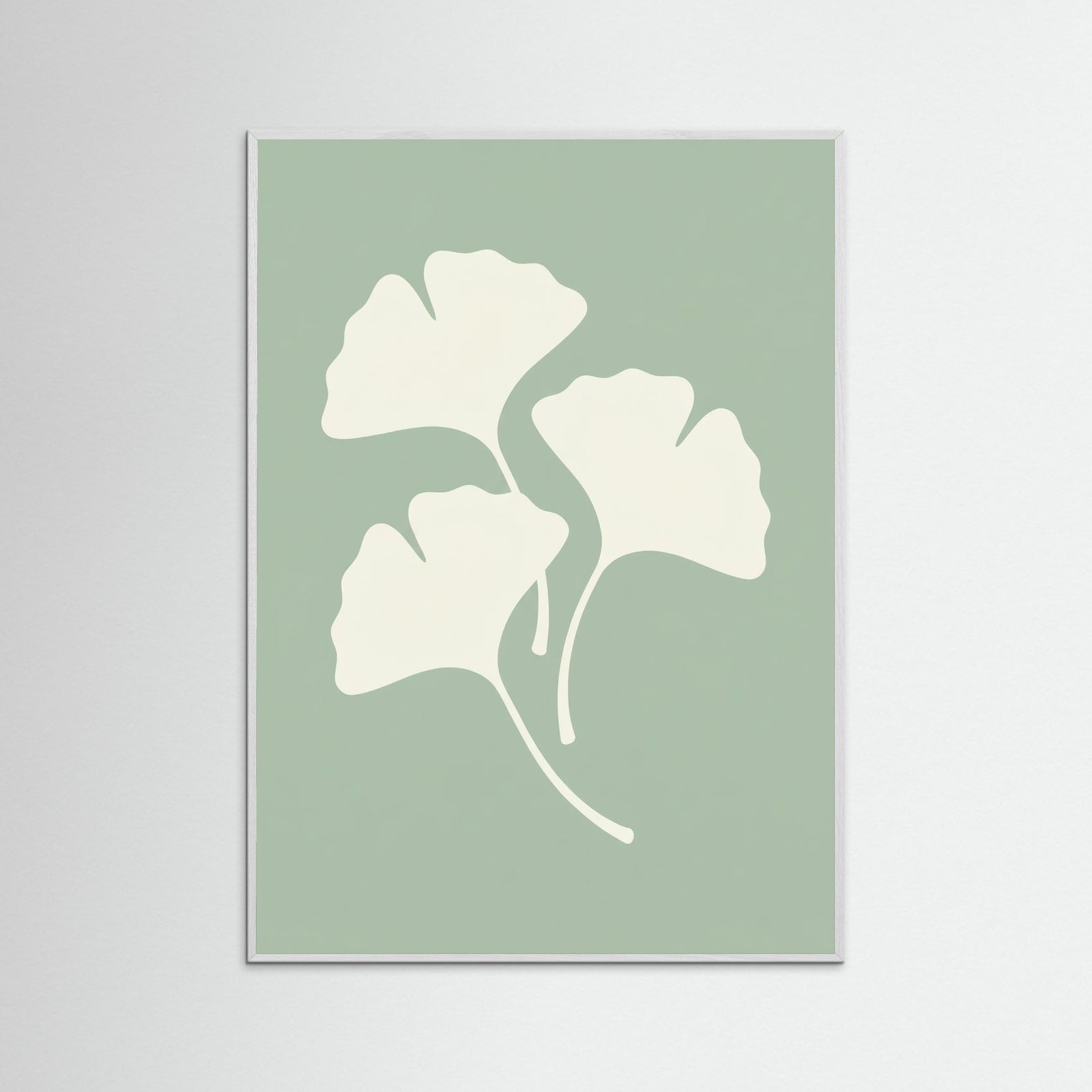 White Wood Woven Sage Foliage