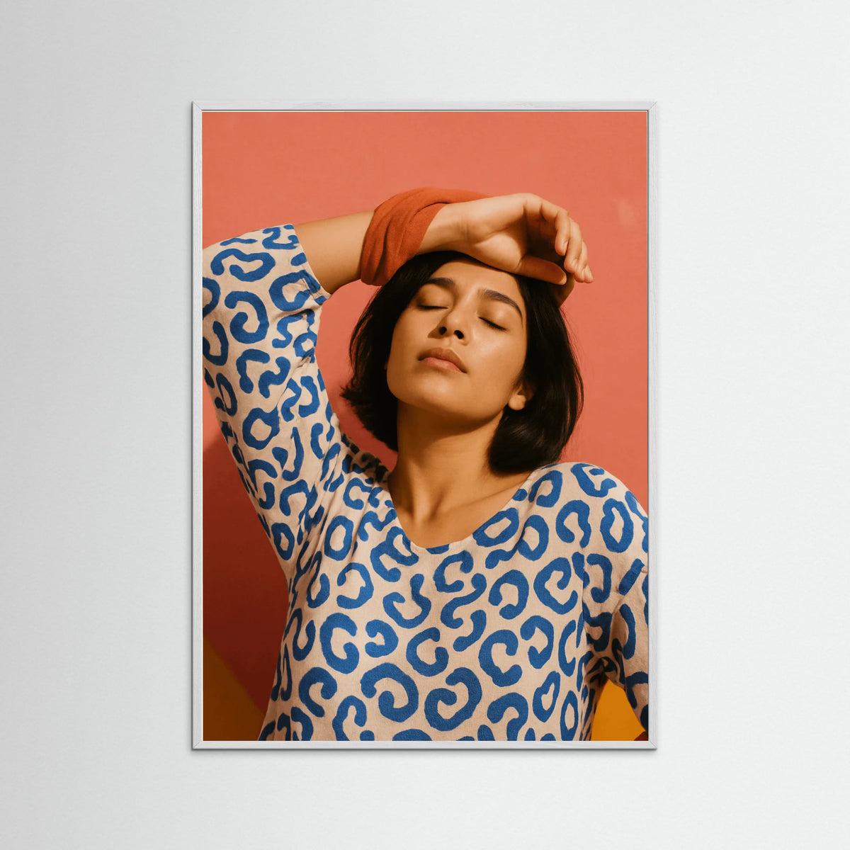 White Wood photo Patterned Blouse