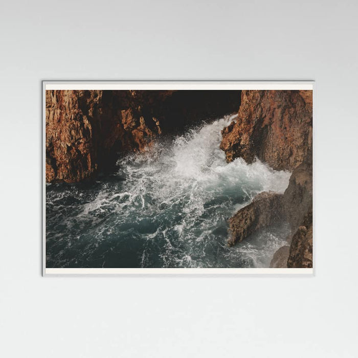 sea waves and rocks Poster – plakat og kunsttryk