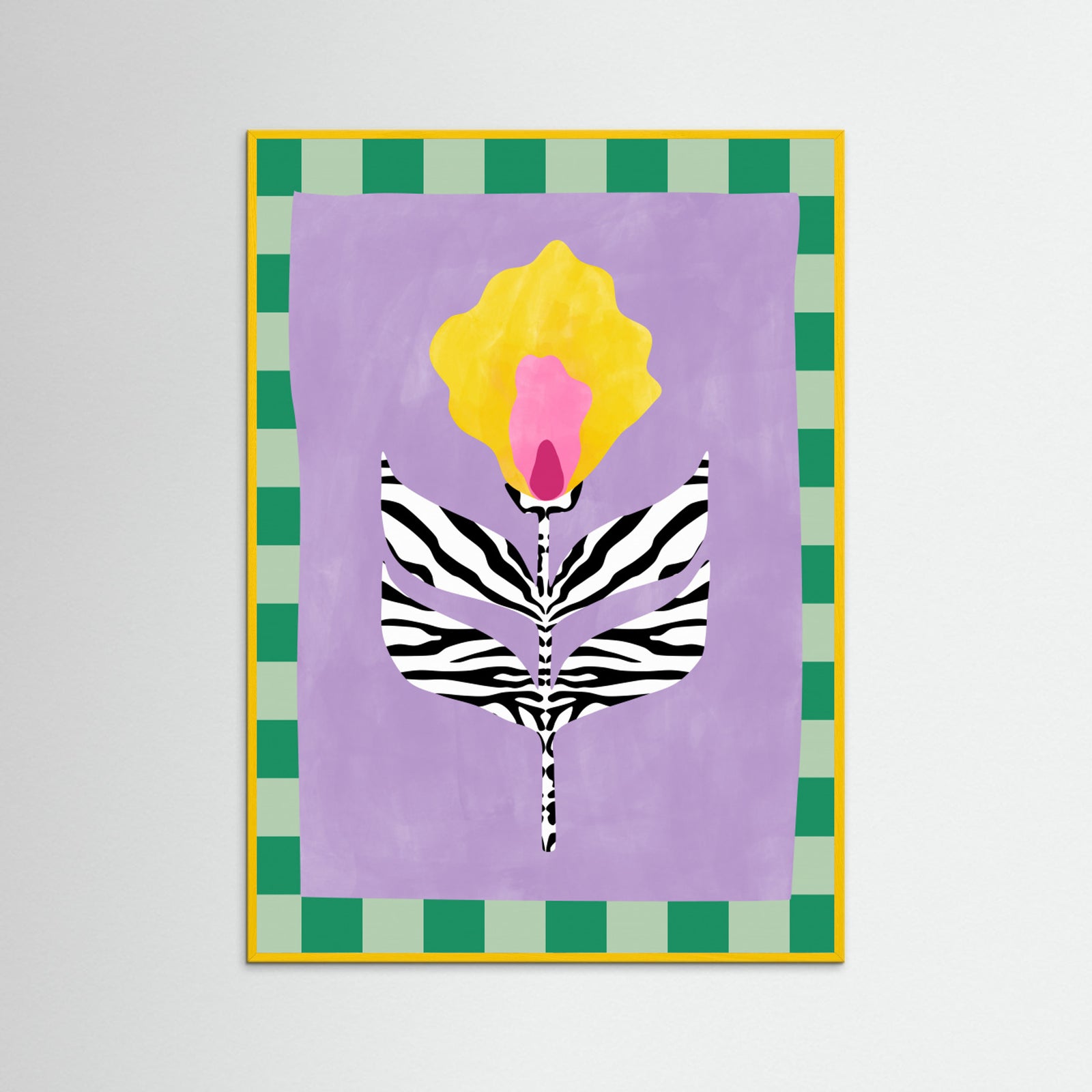 Yellow Wood Abstract Composition No. 26 Poster
