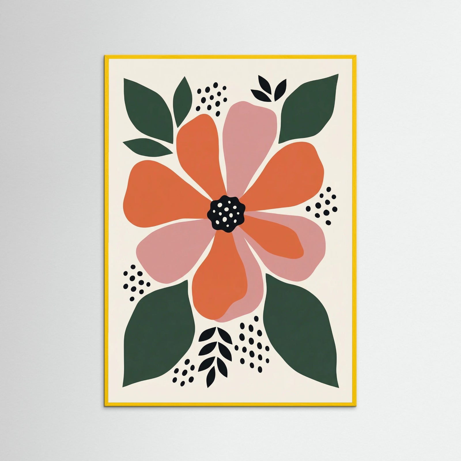 Yellow Wood Abstract Bloom Garden