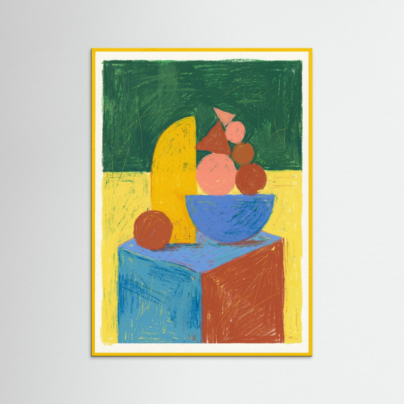 Yellow Wood Abstract Bloom