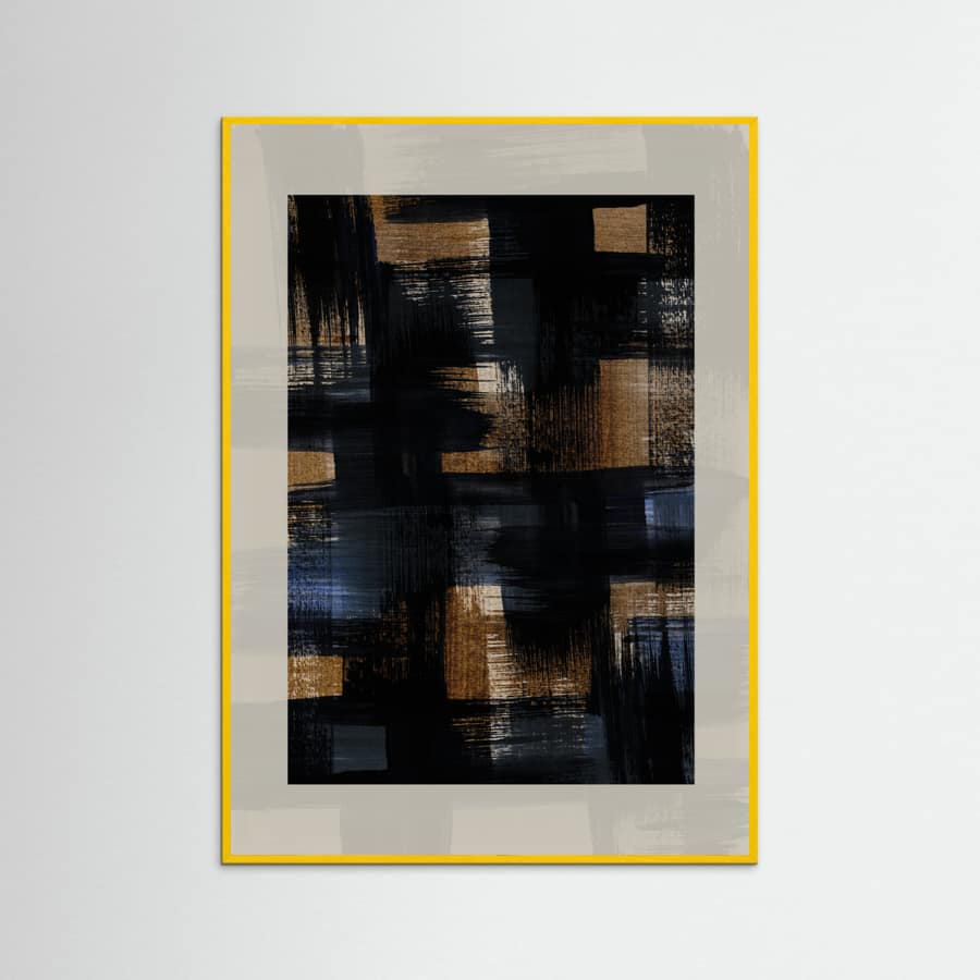 Abstract Brush Strokes 128X Poster – Poster und Kunstdruck