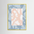 Yellow Wood Abstract Brush Strokes 98A Poster