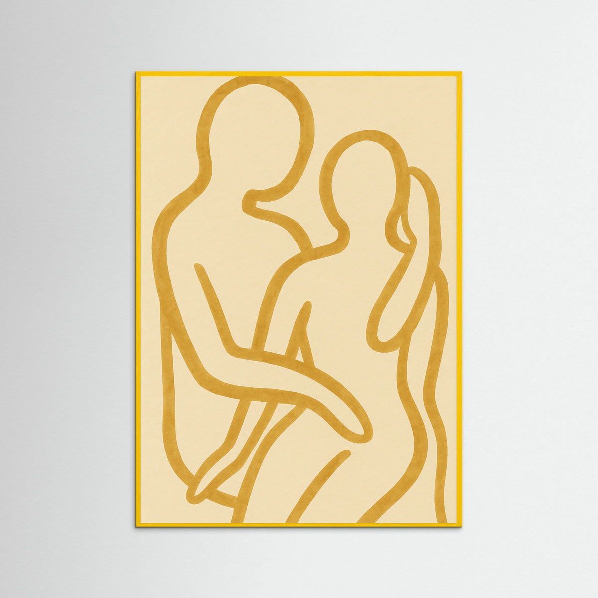 Yellow Wood Abstract Connection