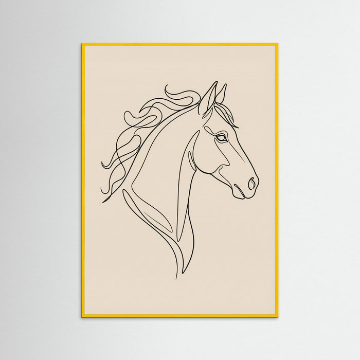 Yellow Wood Abstract Curly Portrait