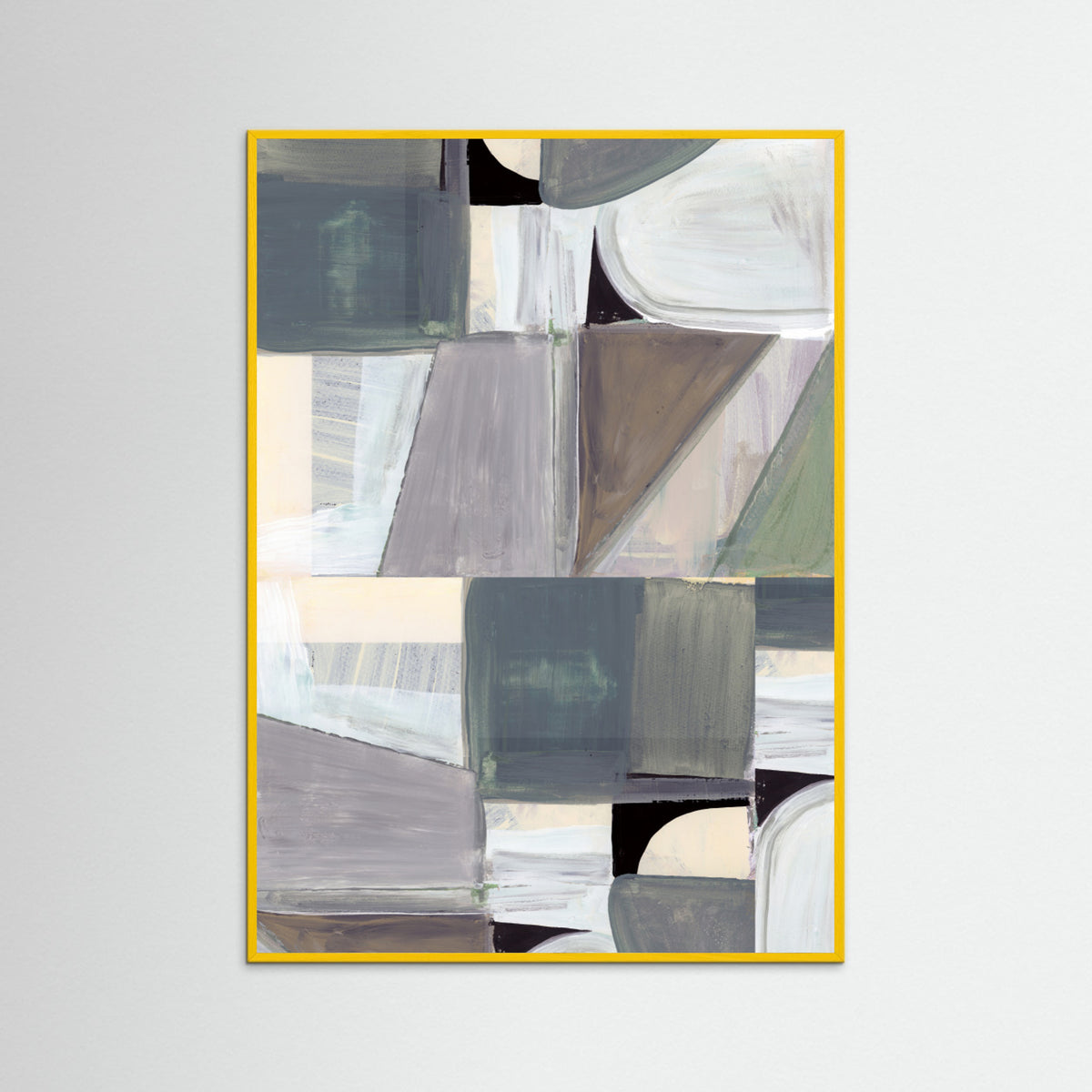 Yellow Wood Abstract Desaturate No1 Poster