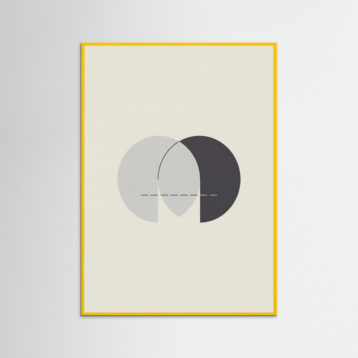 Yellow Wood Abstract Dual Forms