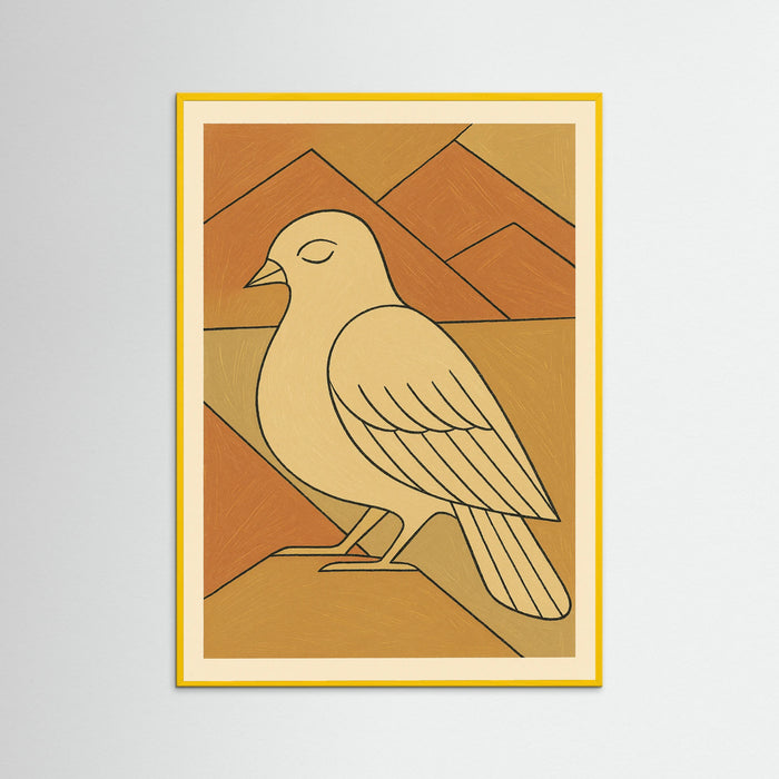 Yellow Wood Abstract Figure