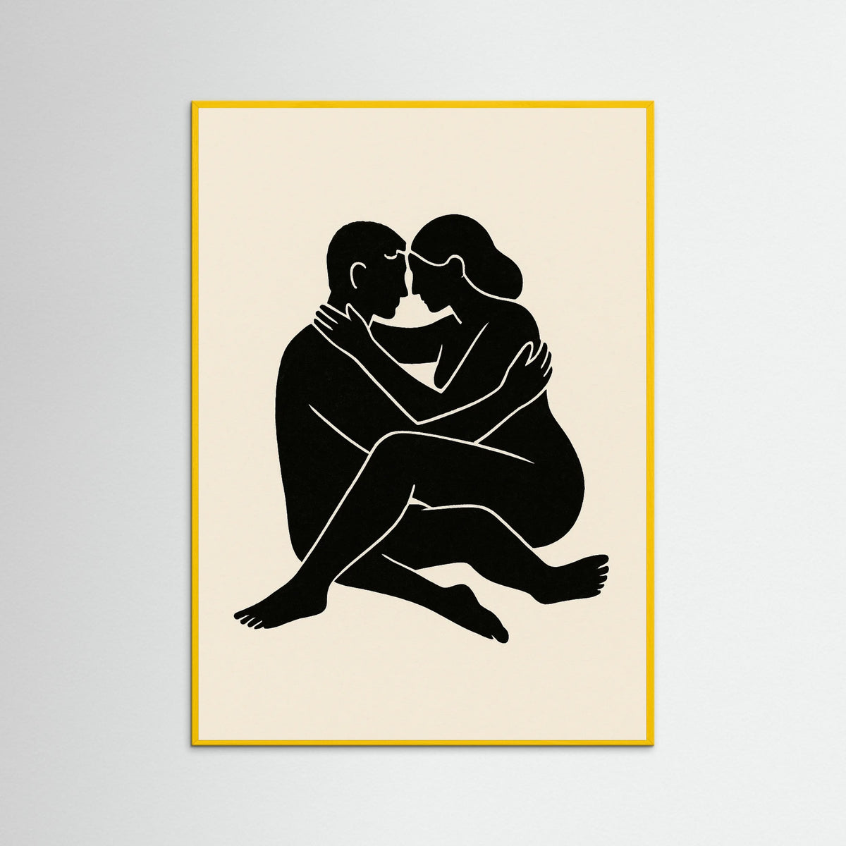 Yellow Wood Abstract Figure