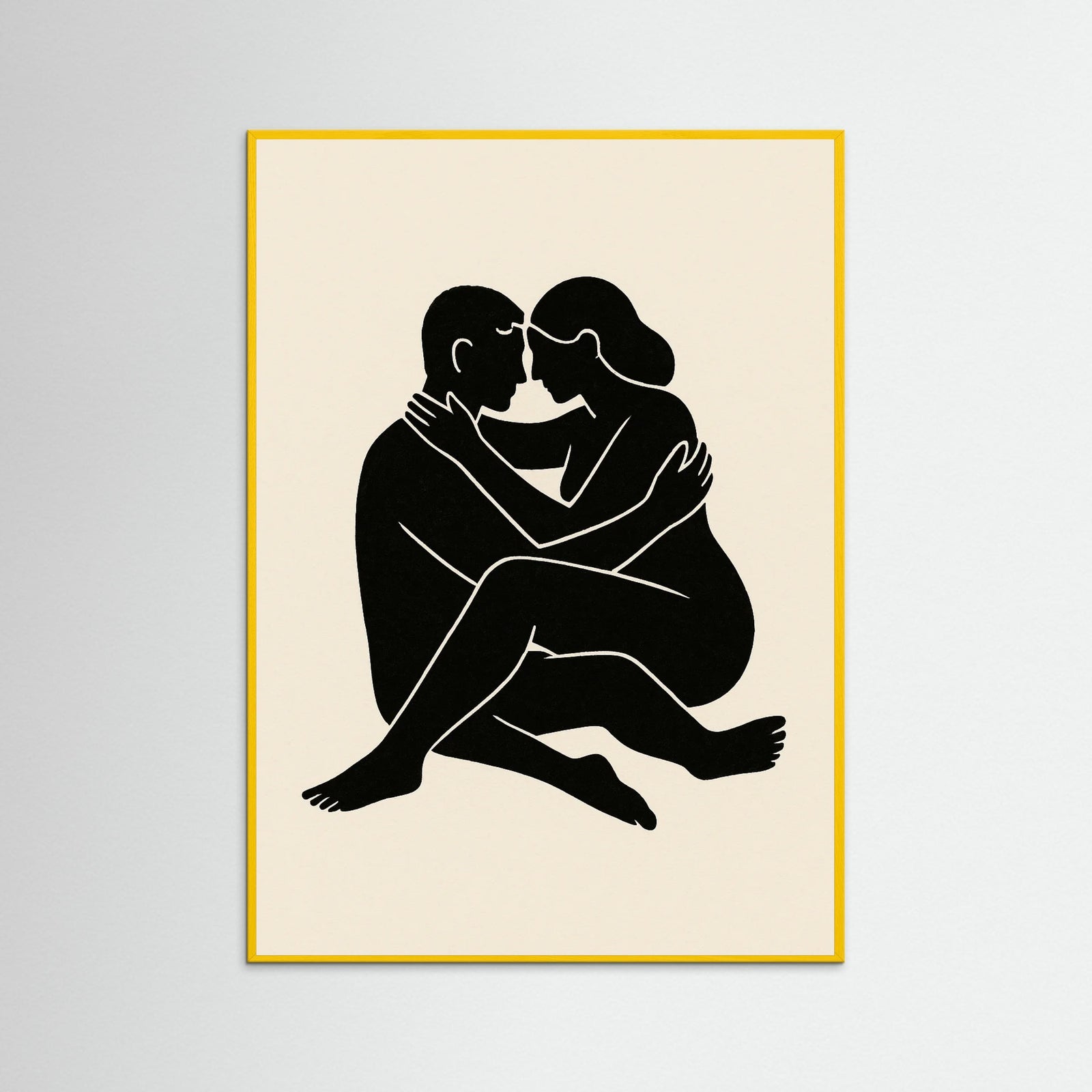 Yellow Wood Abstract Figure