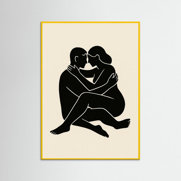 Yellow Wood Abstract Figure