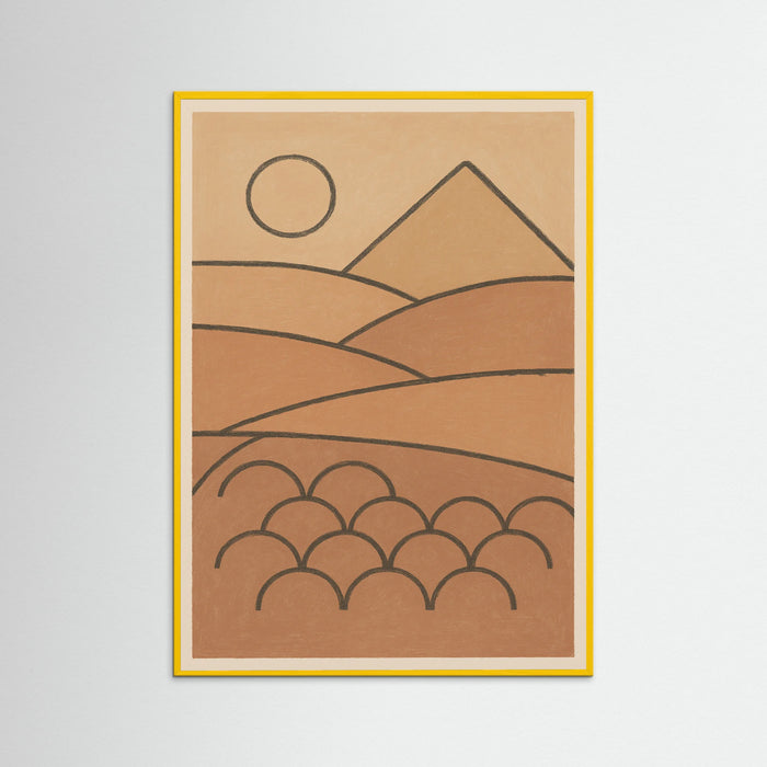 Yellow Wood Abstract Figure