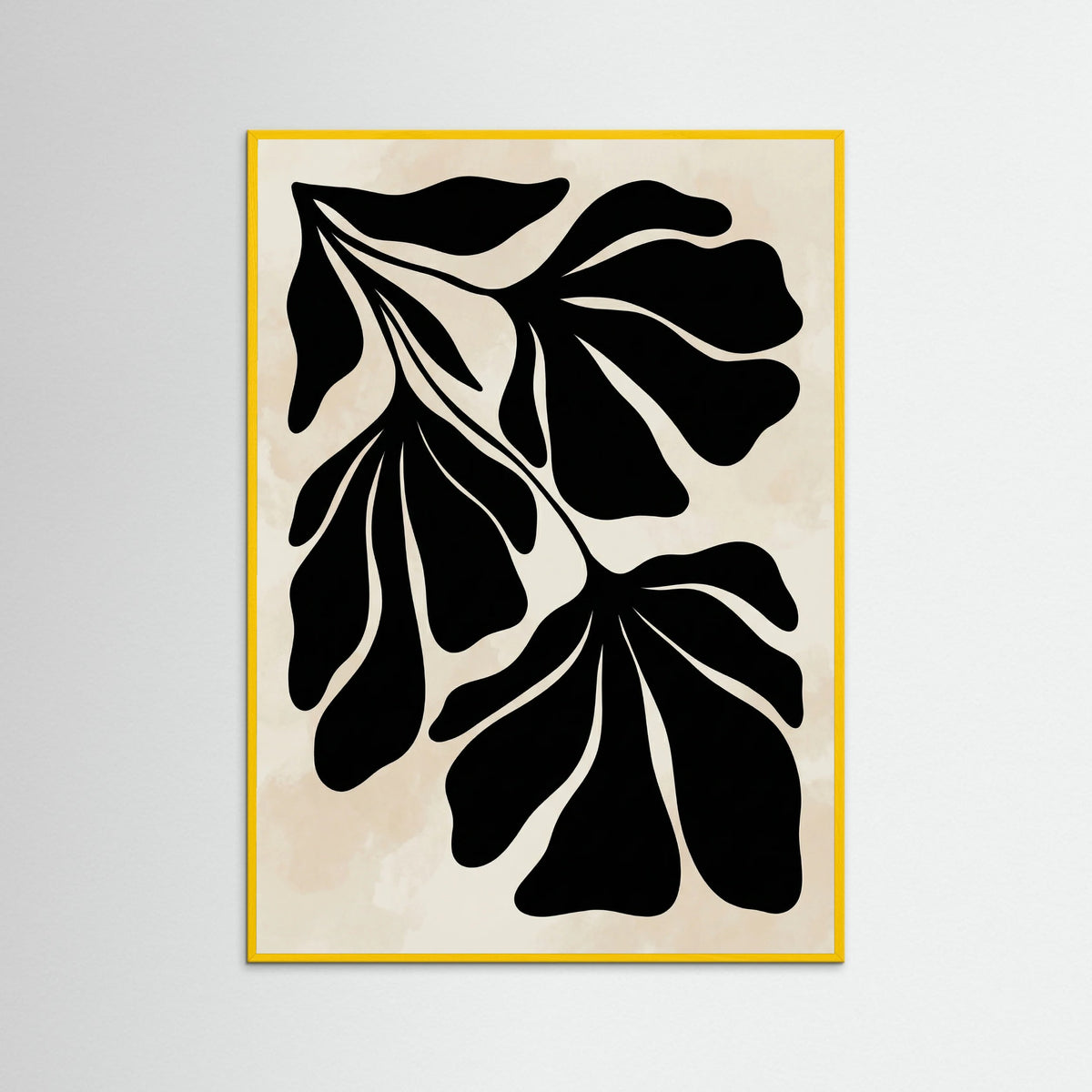 Yellow Wood Abstract Flora