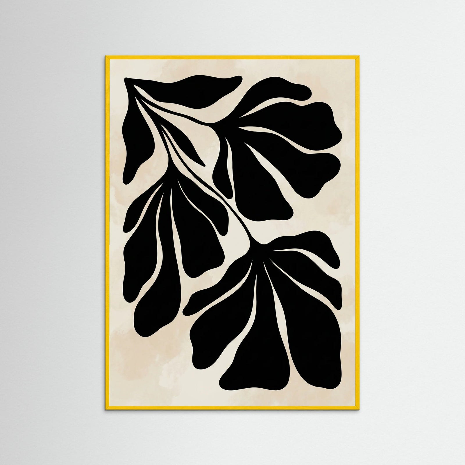 Yellow Wood Abstract Flora